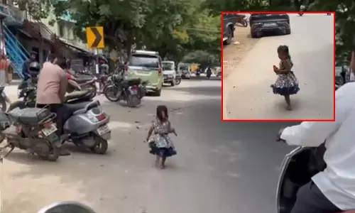 அழுது கொண்டே 3 வயது சிறுமி செய்த செயல்; போலீசார் ஆச்சரியம்