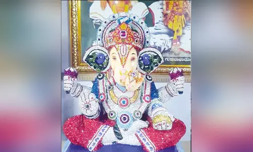 ரூ.6 லட்சம் செலவில் வைரத்தில் உருவான விநாயகர் சிலை