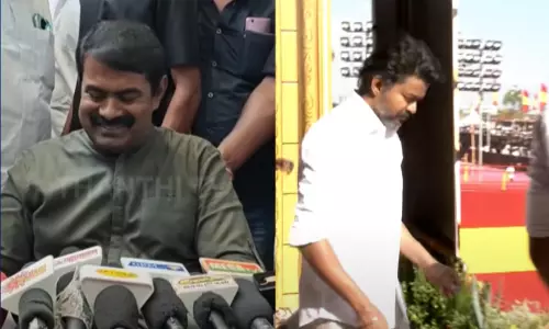 அணில் ஏன் அங்கிள்... அங்கிள் என்று கத்துகிறது:  விஜய்யை கடுமையாக விமர்சித்த சீமான்