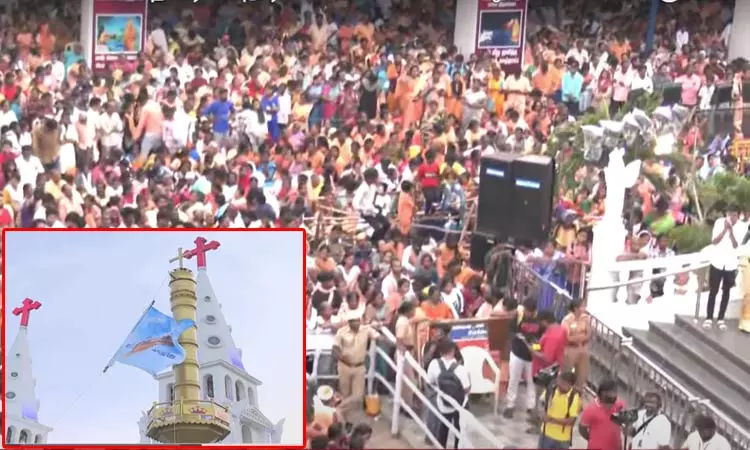 பெசன்ட்நகர் வேளாங்கண்ணி ஆலய திருவிழா: கொடியேற்றத்துடன் தொடங்கியது