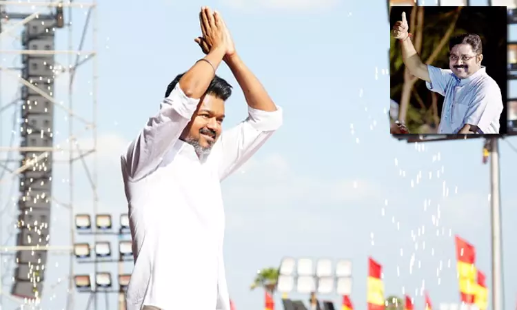 2026 சட்டமன்ற தேர்தலில் “விஜய் தலைமையில் அணி” - டிடிவி தினகரன் பரபரப்பு பேச்சு 2026 சட்டமன்ற தேர்தலில் “விஜய் தலைமையில் அணி” - டிடிவி தினகரன் பரபரப்பு பேச்சு