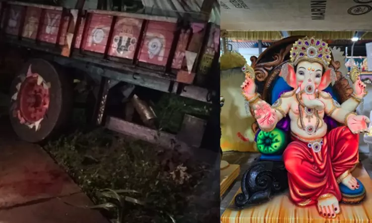 விநாயகர் சிலை கொண்டு சென்ற டிராக்டர் கவிழ்ந்து விபத்து; 4 பேர் பலி