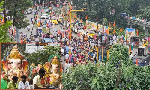 கொடைக்கானல்:  இந்து முன்னணி நடத்திய விநாயகர் சிலை ஊர்வலம்.. திரளான பக்தர்கள் பங்கேற்பு