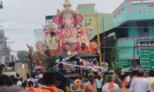சங்கராபுரம் ஏரியில் விநாயகர் சிலைகள் கரைப்பு