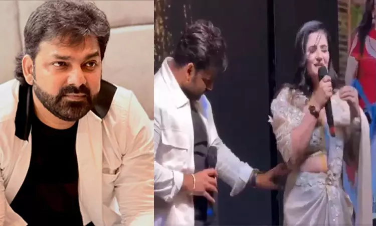 The actor apologized for behaving inappropriately towards the actress on stage.