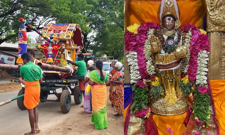 மதுரை பிட்டு திருவிழா.. திருவாதவூரிலிருந்து சப்பரத்தில் புறப்பட்டார் மாணிக்கவாசகர்