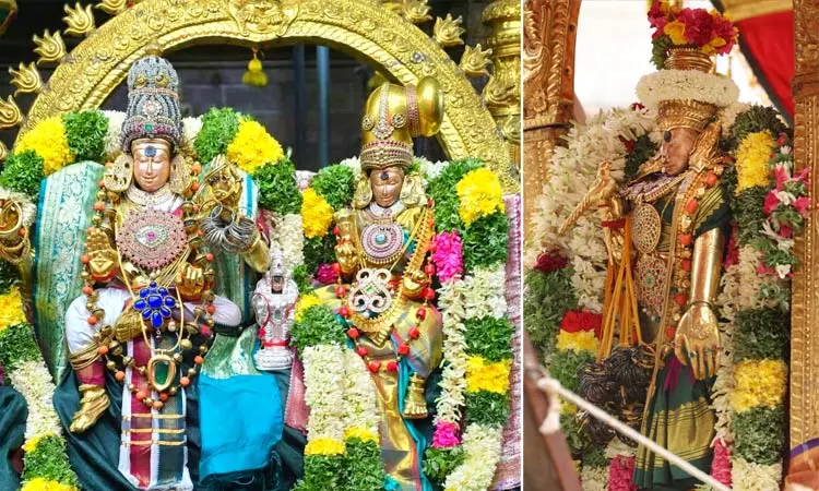 மதுரை ஆவணி மூல திருவிழா: வளையல் விற்ற லீலை அலங்காரத்தில் சிவபெருமான்