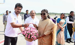 திருச்சி புறப்பட்டார் திரவுபதி முர்மு திருச்சி புறப்பட்டார் திரவுபதி முர்மு