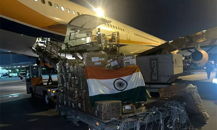 ஆப்கானிஸ்தானுக்கு 21 டன் எடையில் நிவாரண பொருட்களை அனுப்பி வைத்தது இந்தியா