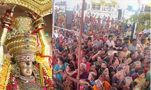 வைகை ஆற்றின் கரையில் தங்க மண்வெட்டி, மண் கூடையுடன் பிட்டுக்கு மண் சுமந்த சிவபெருமான்