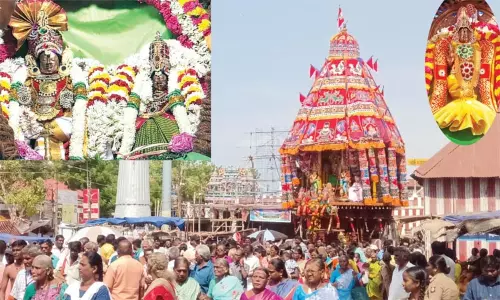 விருதுநகர் மீனாட்சி சமேத சொக்கநாத சுவாமி கோவிலில் தேரோட்டம்