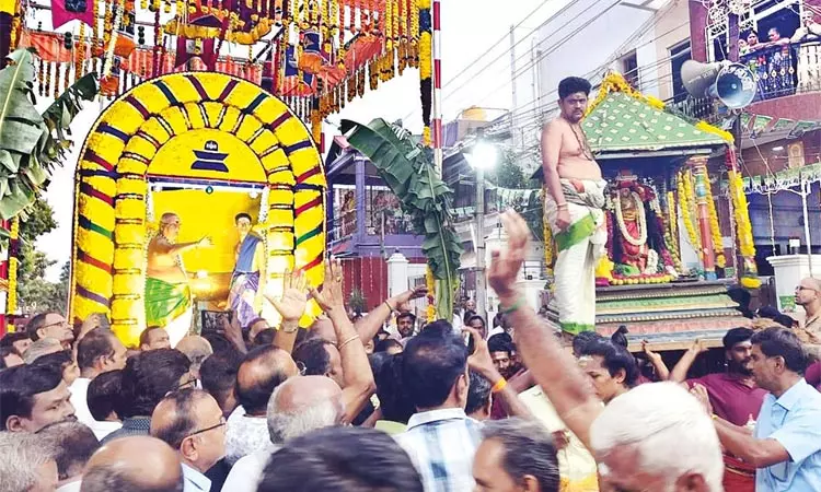 கரிவலம்வந்தநல்லூர் பால்வண்ணநாத சுவாமி கோவிலில் ஆவணி தபசு காட்சி