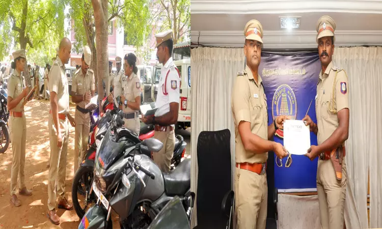 திருநெல்வேலியில் சிறப்பாக பணியாற்றிய போலீசாருக்கு எஸ்.பி. பாராட்டு