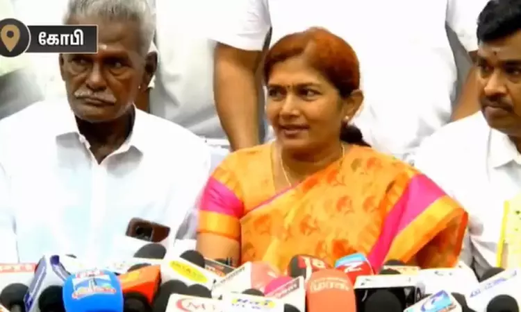 அதிமுக பொறுப்பில் இருந்து முன்னாள் எம்.பி. சத்யபாமா நீக்கம் அதிமுக பொறுப்பில் இருந்து முன்னாள் எம்.பி. சத்யபாமா நீக்கம்