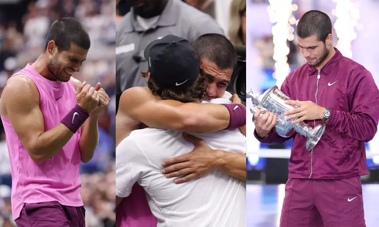 அமெரிக்க ஓபன் டென்னிஸ் இறுதிப்போட்டி: சாம்பியன் பட்டம் வென்றார் அல்கராஸ் அமெரிக்க ஓபன் டென்னிஸ் இறுதிப்போட்டி: சாம்பியன் பட்டம் வென்றார் அல்கராஸ்