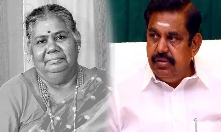 ஆர்.பி.உதயகுமார் தாயார் மறைவு: எடப்பாடி பழனிசாமி இரங்கல் ஆர்.பி.உதயகுமார் தாயார் மறைவு: எடப்பாடி பழனிசாமி இரங்கல்