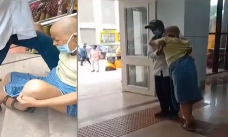 நோயாளிக்கு சக்கர நாற்காலி வழங்கப்படாத விவகாரம்: அரசு மருத்துவமனை மேற்பார்வையாளர்கள் 2 பேர் சஸ்பெண்ட்