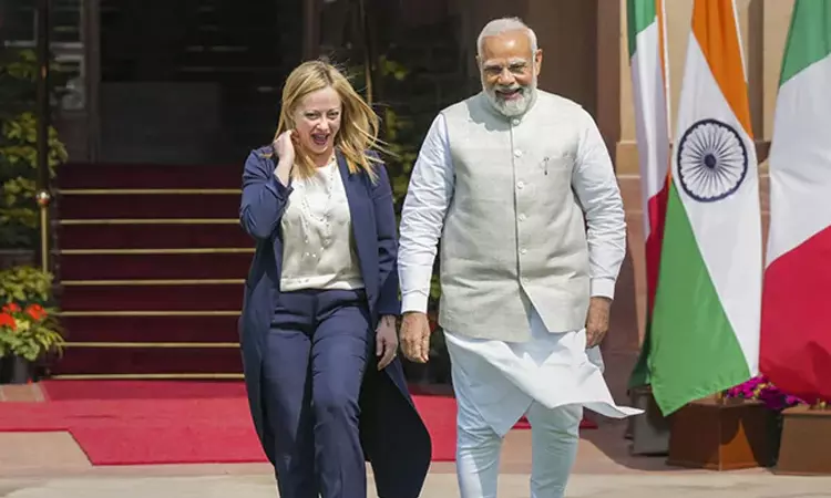 இத்தாலி பிரதமர் ஜார்ஜியா மெலோனியுடன் பிரதமர் மோடி தொலைபேசியில் பேச்சு
