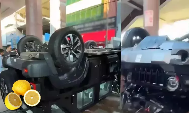 மனைவிக்கு பிறந்தநாள் பரிசு: டயருக்கு அடியில் எலுமிச்சை பழம் வைத்து புதிய காருக்கு பூஜை.. அடுத்து நடந்த விபரீதம்