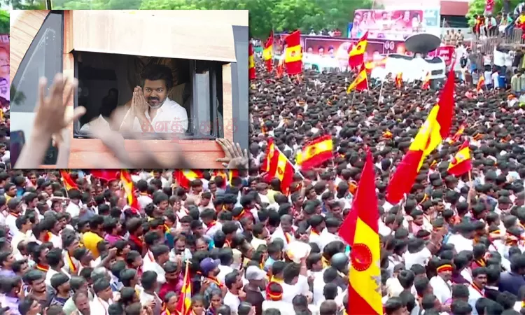 திருச்சியில் தவெக தலைவர் விஜய்.. ஆயிரக்கணக்கான தொண்டர்கள் உற்சாக வரவேற்பு