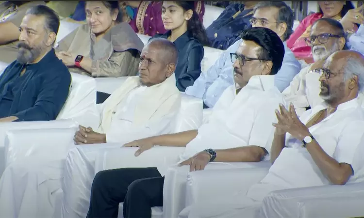 இளையராஜாவுக்கு பாராட்டு விழா; முதல்-அமைச்சர் மு.க.ஸ்டாலின் பங்கேற்பு