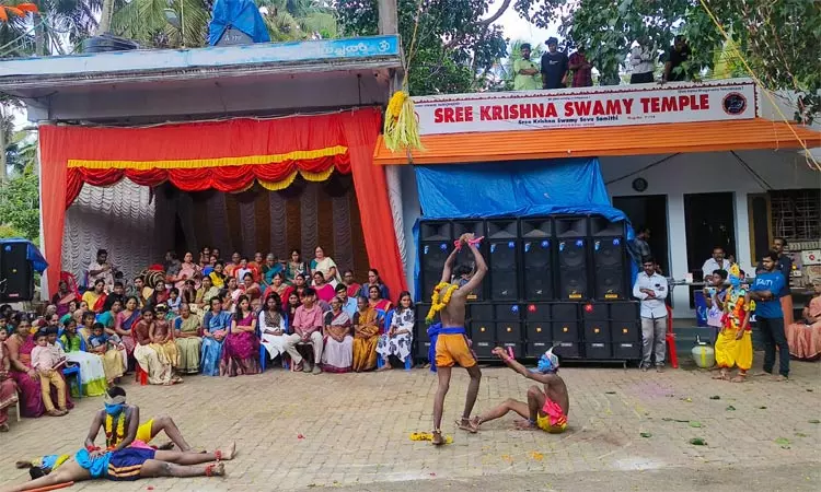 மீனச்சலில் கிருஷ்ண ஜெயந்தி திருவிழா: கிருஷ்ணரின் லீலைகளை நடித்து காட்டி அசத்திய சிறுவர்கள்