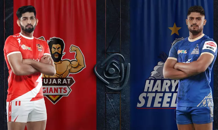 புரோ கபடி லீக்: குஜராத் -  அரியானா ஸ்டீலர்ஸ் அணிகள் இன்று மோதல்