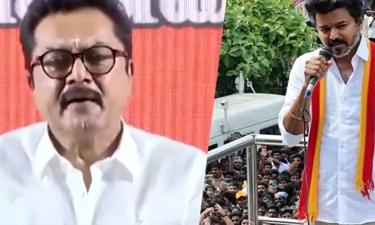 எனக்கும்தான் மாபெரும் கூட்டம் கூடியது: விஜய்யை விமர்சித்த சரத்குமார் எனக்கும்தான் மாபெரும் கூட்டம் கூடியது: விஜய்யை விமர்சித்த சரத்குமார்