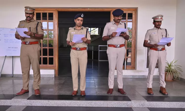 நெல்லை மாநகர காவல்துறை: சமூக நீதி நாள் உறுதிமொழி ஏற்பு