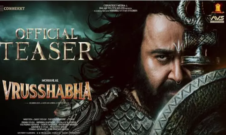 மோகன்லாலின் “விருஷபா” படத்தின் டீசர் வெளியீடு