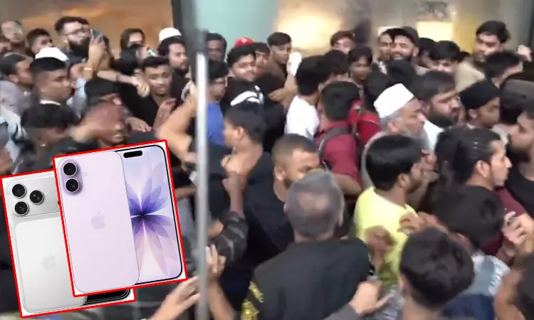 ஐபோன் 17 இந்தியாவில் இன்று விற்பனை: அதிகாலை முதலே காத்திருக்கும் மக்கள் - கூட்டத்தில் ஏற்பட்ட திடீர் மோதலால் பரபரப்பு