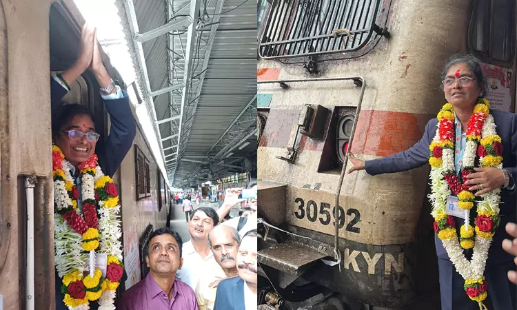 இந்தியாவின் முதல் பெண் ரெயில் ஓட்டுநர் பணி ஓய்வு இந்தியாவின் முதல் பெண் ரெயில் ஓட்டுநர் பணி ஓய்வு