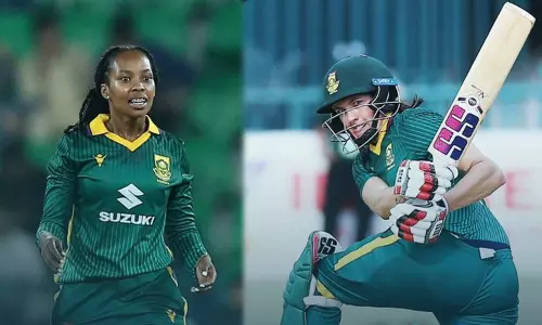 மகளிர் கிரிக்கெட்: பாகிஸ்தானை வீழ்த்தி தொடரை கைப்பற்றிய தென் ஆப்பிரிக்கா மகளிர் கிரிக்கெட்: பாகிஸ்தானை வீழ்த்தி தொடரை கைப்பற்றிய தென் ஆப்பிரிக்கா