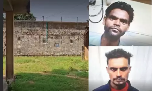 ராஜஸ்தான்:  சிறையில் இருந்து 27 அடி உயர சுவரில் ஏறி தப்பி சென்ற கைதிகள்; போலீசார் அதிர்ச்சி