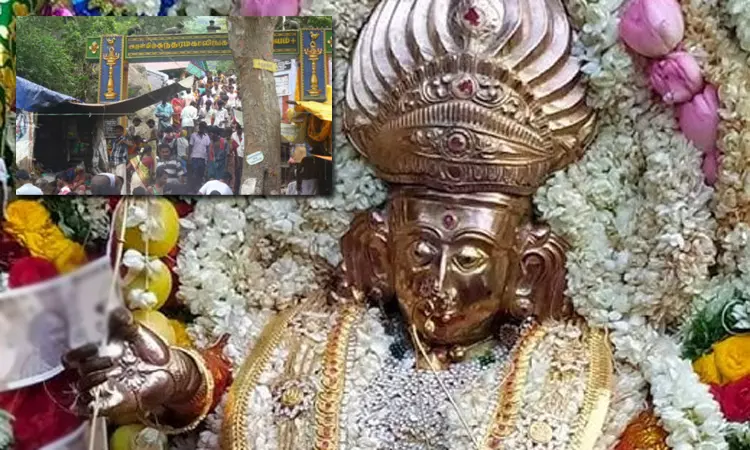 சதுரகிரியில் நவராத்திரி திருவிழா: காப்பு கட்டுதலுடன் தொடங்கியது