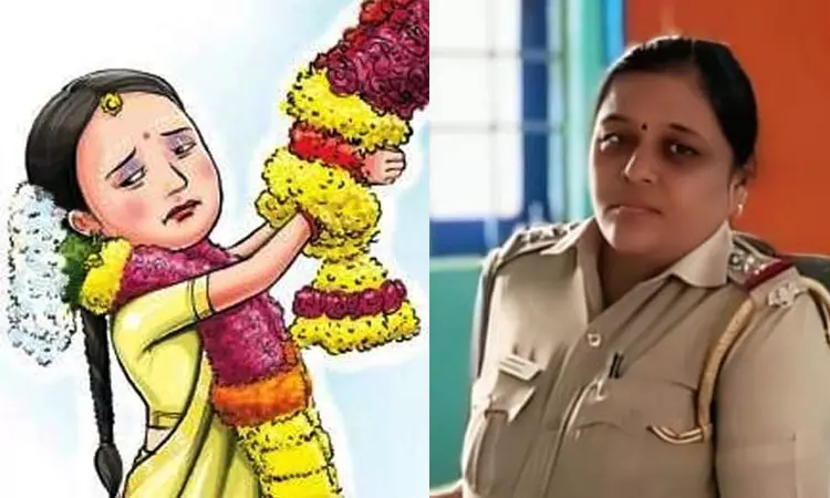 சிறுமியின் திருமணத்தை மறைக்க ரூ.50 ஆயிரம் லஞ்சம் வாங்கிய பெண் இன்ஸ்பெக்டர் கைது