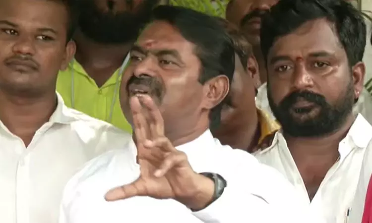 தவெக தலைவர் விஜய்யை எதிர்த்து போட்டியா?- சீமான் விளக்கம் தவெக தலைவர் விஜய்யை எதிர்த்து போட்டியா?- சீமான் விளக்கம்