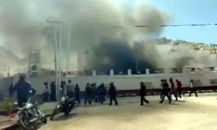 லடாக்கில் பாஜக அலுவலகத்திற்கு தீ வைப்பு