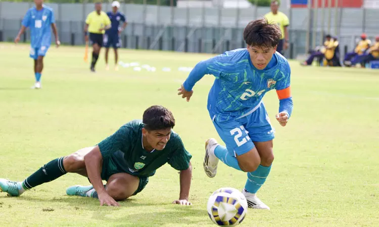 தெற்காசிய ஜூனியர் கால்பந்து சாம்பியன்ஷிப்:  பாகிஸ்தானை வீழ்த்தி இந்தியா அசத்தல்