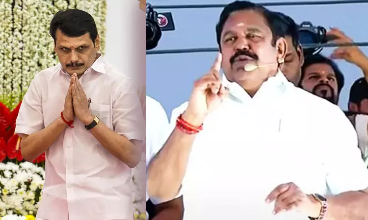 ஒவ்வொரு தேர்தலுக்கும் ஒவ்வோரு வேடம் போடுவார் செந்தில் பாலாஜி - எடப்பாடி பழனிசாமி தாக்கு ஒவ்வொரு தேர்தலுக்கும் ஒவ்வோரு வேடம் போடுவார் செந்தில் பாலாஜி - எடப்பாடி பழனிசாமி தாக்கு