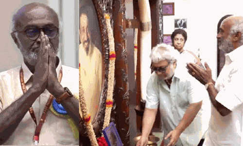 தேசிய விருதுடன் வந்து சிவாஜி கணேசனின் உருவப் படத்தின் முன் விழுந்து வணங்கிய எம்.எஸ்.பாஸ்கர்