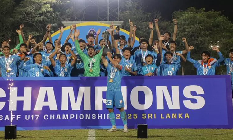 தெற்காசிய ஜூனியர் கால்பந்து: இந்திய அணி சாம்பியன்