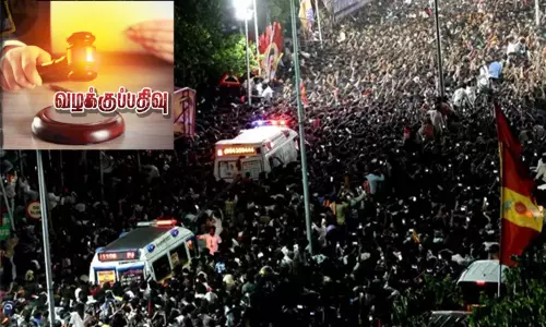 கரூர் கூட்ட நெரிசல்: தவெக நிர்வாகிகள் உட்பட 3 பேர் கைது