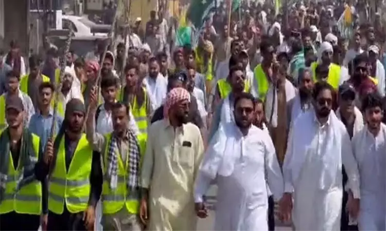 பாகிஸ்தான் அரசுக்கு எதிராக ஆக்கிரமிப்பு காஷ்மீரில் போராட்டம்