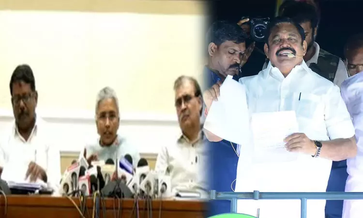 மக்கள் பிரதிநிதிகள் இருக்கையில் அரசு செயலாளர் திடீர் பேட்டி ஏன்?  தமிழக அரசுக்கு பழனிசாமி கேள்வி