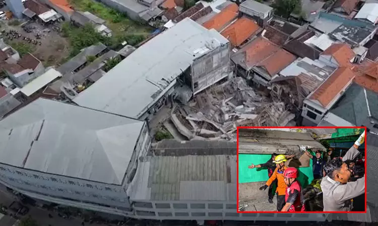 இந்தோனேசியா:  பள்ளி கட்டிடம் இடிந்து விழுந்து 3 மாணவர்கள் பலி; 99 பேர் காயம்
