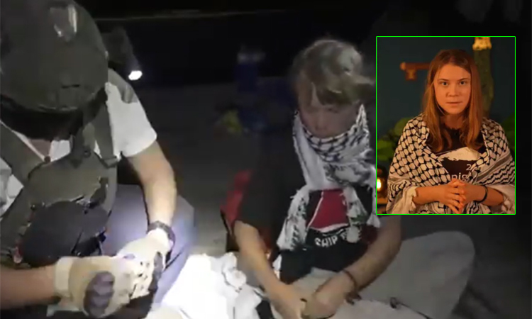 கடல் வழியாக காசாவிற்கு நிவாரண பொருட்கள் கொண்டு சென்ற கிரேட்டா தன்பெர்க் தடுத்து நிறுத்தம்