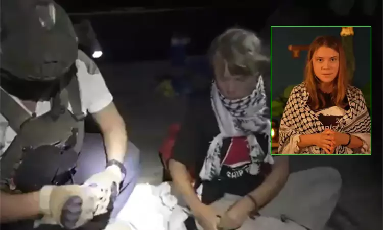 கடல் வழியாக காசாவிற்கு நிவாரண பொருட்கள் கொண்டு சென்ற கிரேட்டா தன்பெர்க் தடுத்து நிறுத்தம் கடல் வழியாக காசாவிற்கு நிவாரண பொருட்கள் கொண்டு சென்ற கிரேட்டா தன்பெர்க் தடுத்து நிறுத்தம்