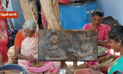 கோவில் கோபுரத்தில் பீடி சுற்றும் பெண்களின் சிற்பம் - தென்காசியில் சுவாரஸ்யம்