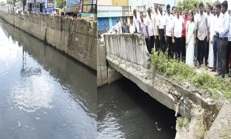 தண்டையார்பேட்டையில் தடுப்புச் சுவர் கட்டும் பணி: மேயர் பிரியா ஆய்வு